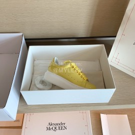 Alexander Mcqueen Fashion Smooth Leather Casual Shoes For Men And Women Yellow