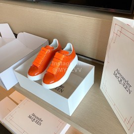 Alexander Mcqueen Fashion Smooth Leather Casual Shoes For Men And Women Orange