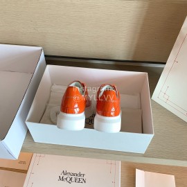 Alexander Mcqueen Fashion Smooth Leather Casual Shoes For Men And Women Orange