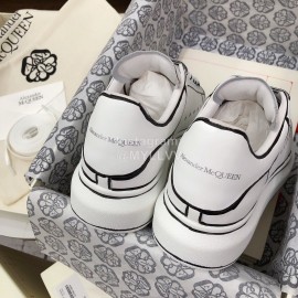 Alexander Mcqueen Fashion Leather Thick Soles Shoes For Men And Women White
