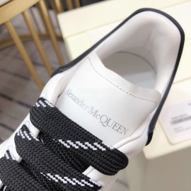 Alexander Mcqueen Fashion Leather Thick Soles Shoes White For Men And Women