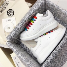 Alexander Mcqueen Fashion Leather Thick Soles Shoes For Men And Women