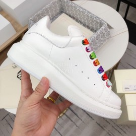 Alexander Mcqueen Fashion Leather Thick Soles Shoes For Men And Women