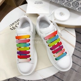 Alexander Mcqueen Fashion Leather Thick Soles Shoes For Men And Women