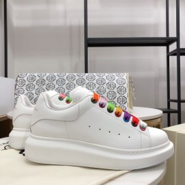 Alexander Mcqueen Fashion Leather Thick Soles Shoes For Men And Women