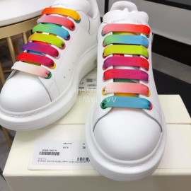 Alexander Mcqueen Fashion Leather Thick Soles Shoes For Men And Women