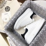 Alexander Mcqueen Black Fashion Leather Thick Soles Shoes For Men And Women