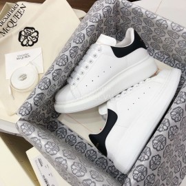 Alexander Mcqueen Black Fashion Leather Thick Soles Shoes For Men And Women