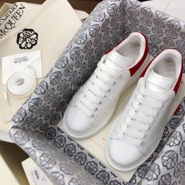 Alexander Mcqueen Fashion Leather Thick Soles Shoes For Men And Women Red