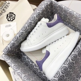 Alexander Mcqueen Fashion Leather Thick Soles Shoes For Men And Women Purple