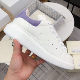 Alexander Mcqueen Fashion Leather Thick Soles Shoes For Men And Women Purple