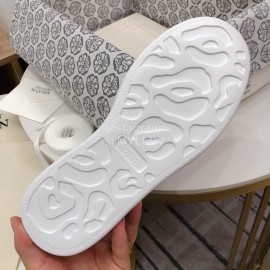 Alexander Mcqueen Fashion Leather Thick Soles Shoes For Men And Women Purple