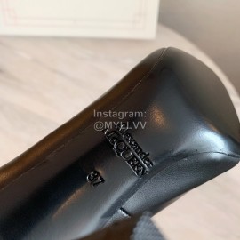 Alexander Mcqueen Calf Leather Rivet High Heel Locomotive Boots For Women