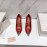 Alexander Mcqueen New Sheepskin Pointed High Heels For Women Red