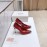 Alexander Mcqueen New Sheepskin Pointed High Heels For Women Red
