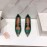 Alexander Mcqueen New Sheepskin Pointed High Heels For Women Green
