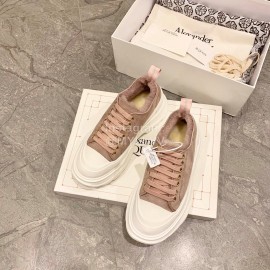 Alexander Mcqueen Autumn Winter New Wool Casual Shoes For Women Coffee
