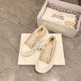 Alexander Mcqueen Autumn Winter New Wool Casual Shoes For Women Beige