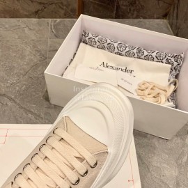 Alexander Mcqueen Autumn Winter New Wool Casual Shoes For Women Beige