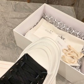 Alexander Mcqueen Autumn Winter New Wool High Top Casual Shoes For Women Black