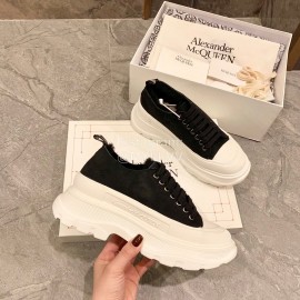 Alexander Mcqueen Autumn Winter New Wool Casual Shoes For Women Black