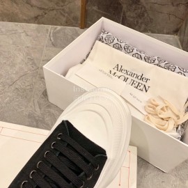 Alexander Mcqueen Autumn Winter New Wool Casual Shoes For Women Black