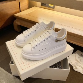Alexander Mcqueen Fashion Thick Soled Casual Shoes Silver