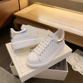 Alexander Mcqueen Fashion Thick Soled Casual Shoes Silver