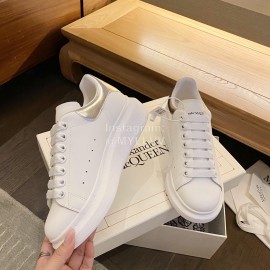 Alexander Mcqueen Fashion Thick Soled Casual Shoes Silver