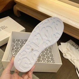 Alexander Mcqueen Fashion Thick Soled Casual Shoes Silver