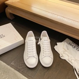 Alexander Mcqueen Fashion Thick Soled Casual Shoes Silver