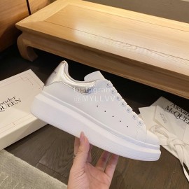 Alexander Mcqueen Fashion Thick Soled Casual Shoes Silver