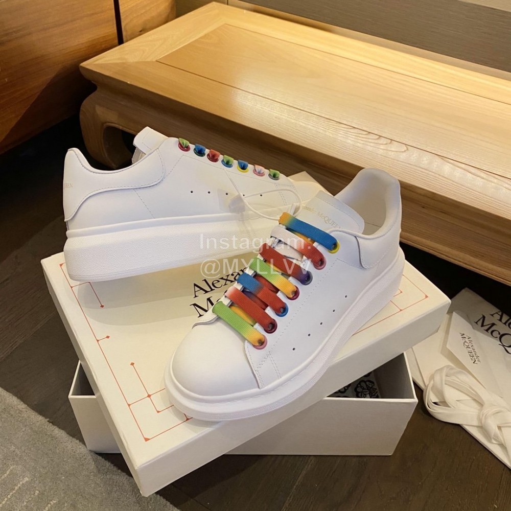 Alexander Mcqueen Fashion Thick Soled Casual Shoes White