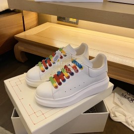 Alexander Mcqueen Fashion Thick Soled Casual Shoes White