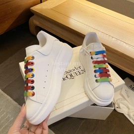 Alexander Mcqueen Fashion Thick Soled Casual Shoes White