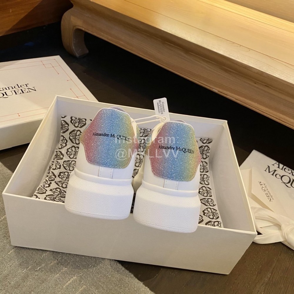 Alexander Mcqueen Fashion Leather Thick Soled Casual Shoes