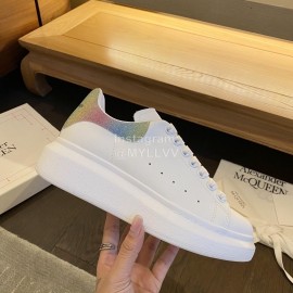 Alexander Mcqueen Fashion Leather Thick Soled Casual Shoes