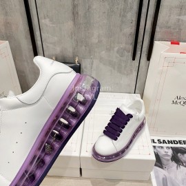 Alexander Mcqueen Fashion Silk Calf Leather Thick Sole Casual Shoes For Men And Women Black