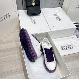 Alexander Mcqueen Fashion Silk Calf Leather Thick Sole Casual Shoes For Men And Women Black