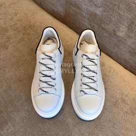 Alexander Mcqueen New Calf Leather Thick Sole Casual Shoes For Women White