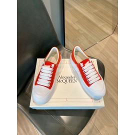 Alexander Mcqueen Spring Simple Casual Canvas Shoes For Women Orange