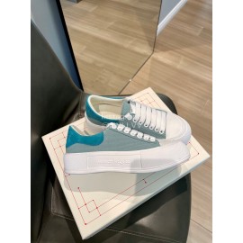Alexander Mcqueen Spring Simple Green Casual Canvas Shoes For Women