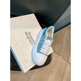 Alexander Mcqueen Spring Simple Green Casual Canvas Shoes For Women