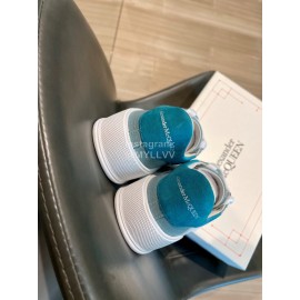 Alexander Mcqueen Spring Simple Green Casual Canvas Shoes For Women