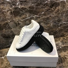 Alexander Mcqueen New Silk Leather Casual Shoes For Men And Women White