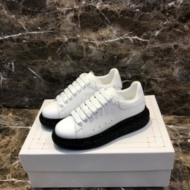 Alexander Mcqueen New Silk Leather Casual Shoes For Men And Women White