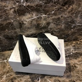 Alexander Mcqueen New Silk Leather Casual Shoes For Men And Women White