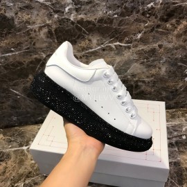 Alexander Mcqueen New Silk Leather Casual Shoes For Men And Women White