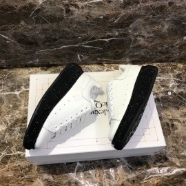 Alexander Mcqueen New Silk Leather Casual Shoes For Men And Women White