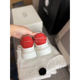 Alexander Mcqueen New Silk Leather Flower Printed Casual Shoes For Men And Women